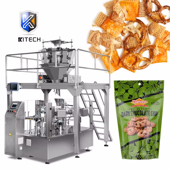Kitech Multi-Function Macaroni Tamarind Oatmeal Cereal Corn Flake Granule Zip Lock Bag Packing Machine Price
