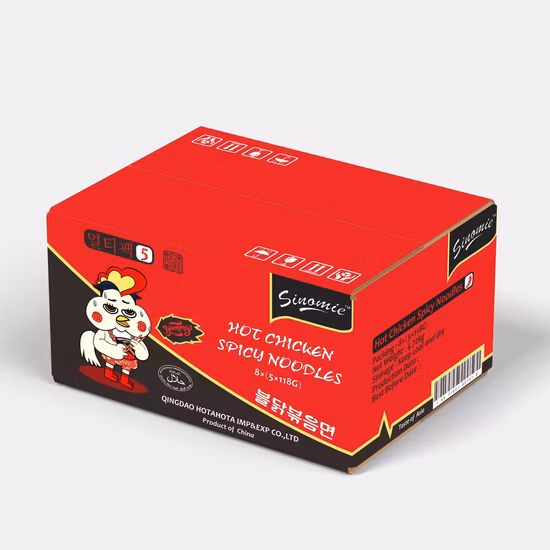Sinomie Brand Factory Hot 2X Spicy Pepper Chicken Flavour OEM Korean Style Instant Bowl Ramen Noodles